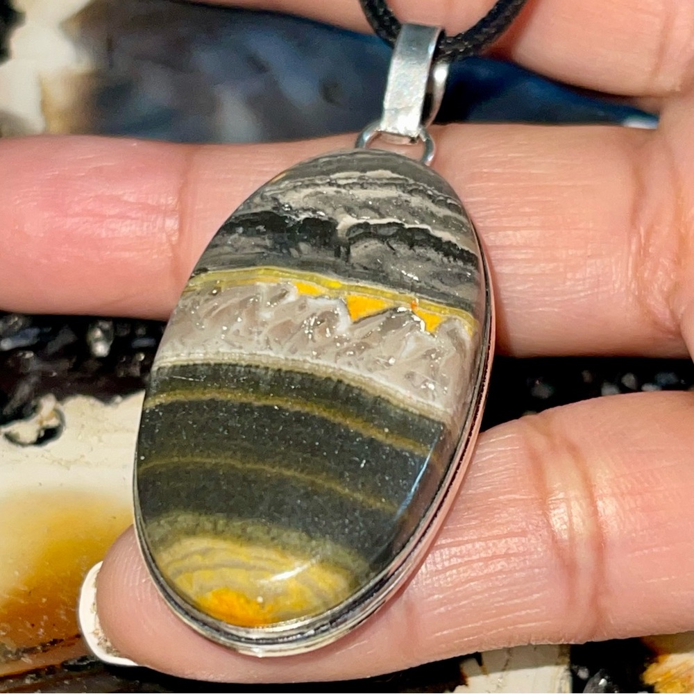 Indonesian Bumblebee Jasper Pendant 2”